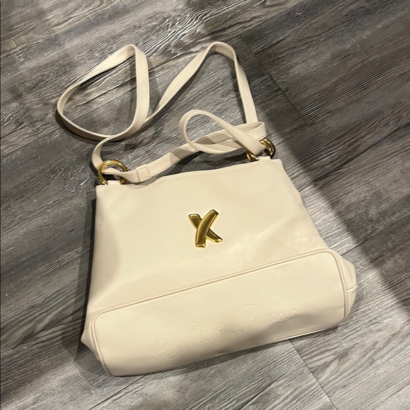 NWT Paloma Picasso Ivory Shoulder Bag with Gold Details